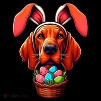 Cute Bunny Ears Redbone Coonhound Dog Easter Egg Hunt Mom Gift Doggie Tank thumb 4