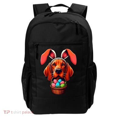 Cute Bunny Ears Redbone Coonhound Dog Easter Egg Hunt Mom Gift Backpack