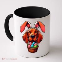 Cute Bunny Ears Redbone Coonhound Dog Easter Egg Hunt Mom Gift Coffee Mug thumb 0