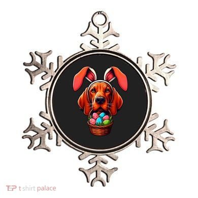 Cute Bunny Ears Redbone Coonhound Dog Easter Egg Hunt Mom Gift Ornament