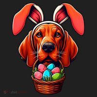 Cute Bunny Ears Redbone Coonhound Dog Easter Egg Hunt Mom Gift Golf Towel thumb 3