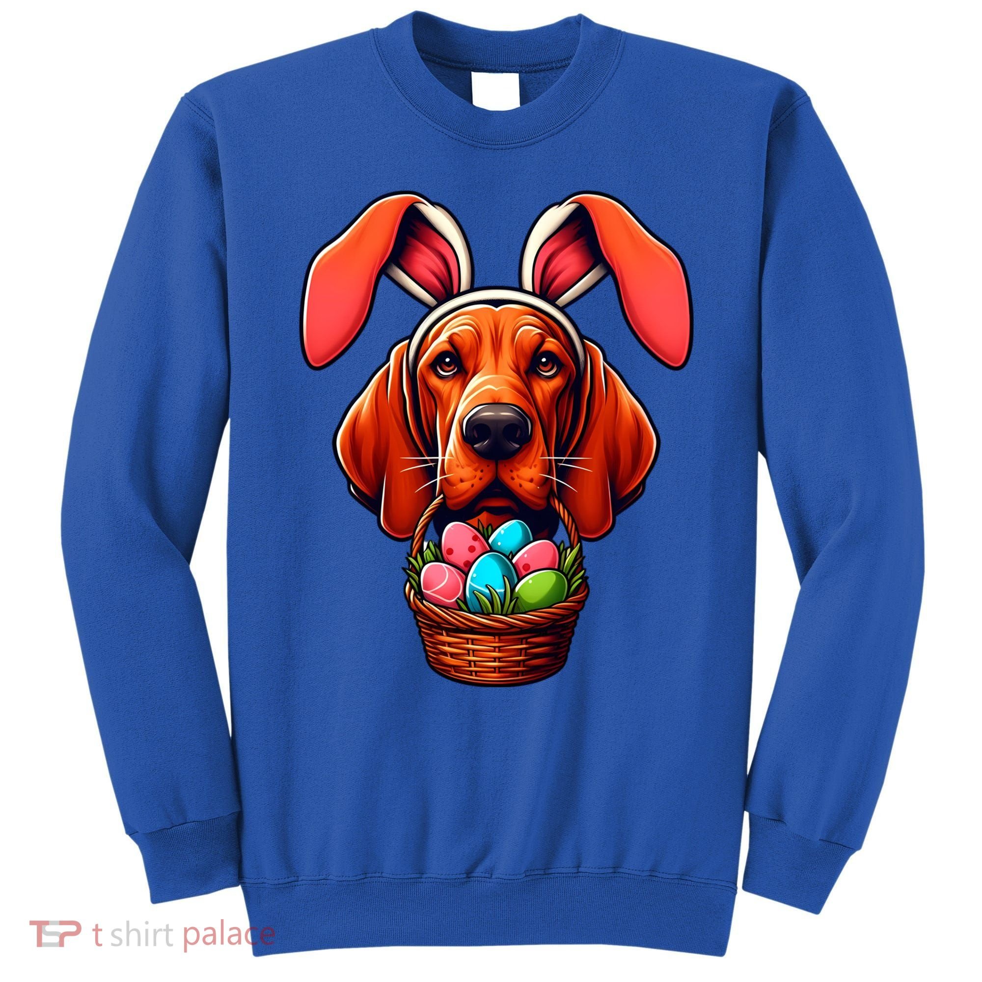 Cute Bunny Ears Redbone Coonhound Dog Easter Egg Hunt Mom Gift Sweatshirt