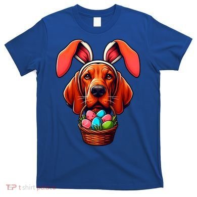 Cute Bunny Ears Redbone Coonhound Dog Easter Egg Hunt Mom Gift T-Shirt