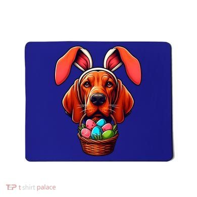Cute Bunny Ears Redbone Coonhound Dog Easter Egg Hunt Mom Gift Mousepad