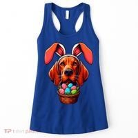 Cute Bunny Ears Redbone Coonhound Dog Easter Egg Hunt Mom Gift Women's Tank Top thumb 0