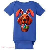 Cute Bunny Ears Redbone Coonhound Dog Easter Egg Hunt Mom Gift Baby Bodysuit thumb 0