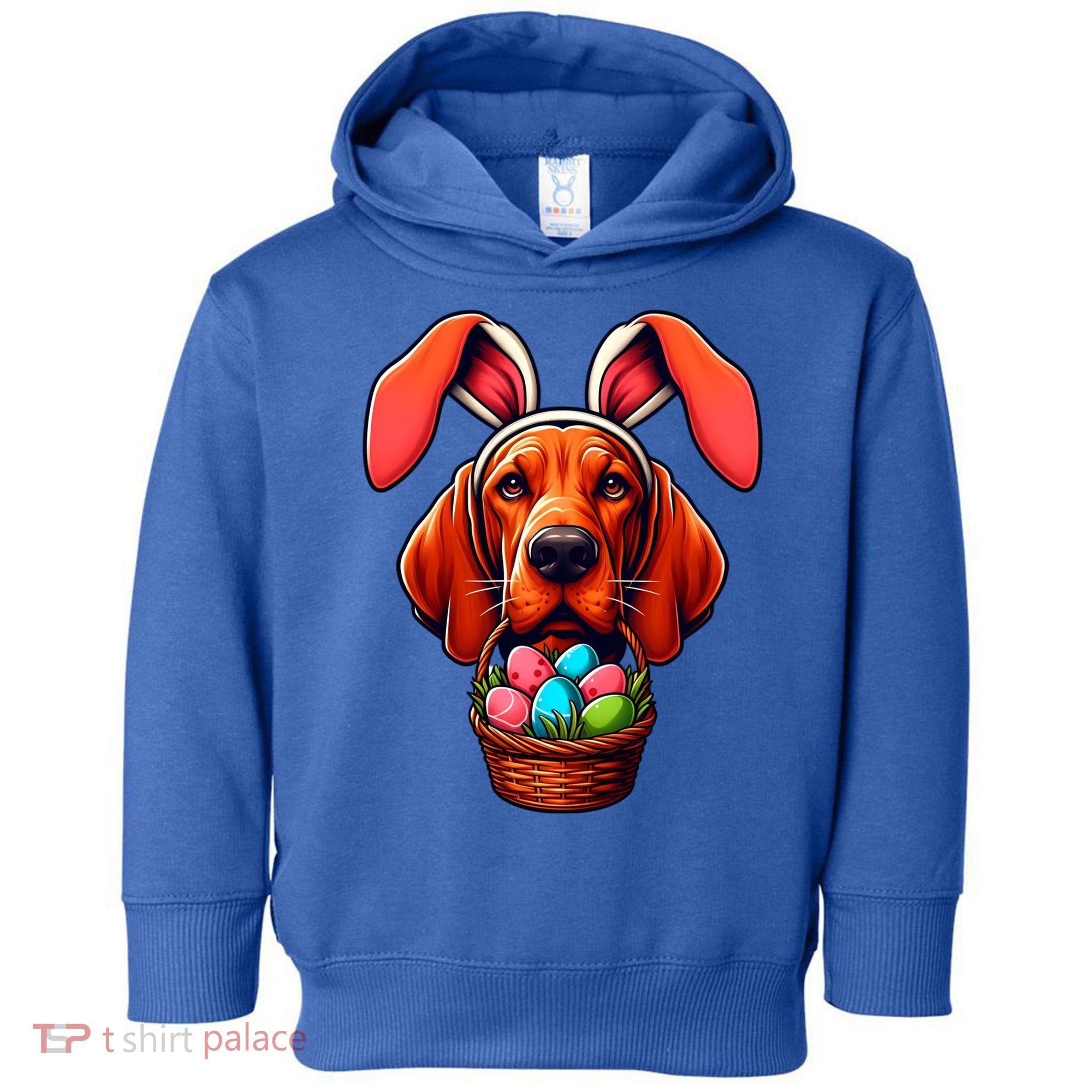 Cute Bunny Ears Redbone Coonhound Dog Easter Egg Hunt Mom Gift Toddler Hoodie