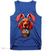 Cute Bunny Ears Redbone Coonhound Dog Easter Egg Hunt Mom Gift Tank Top thumb 0