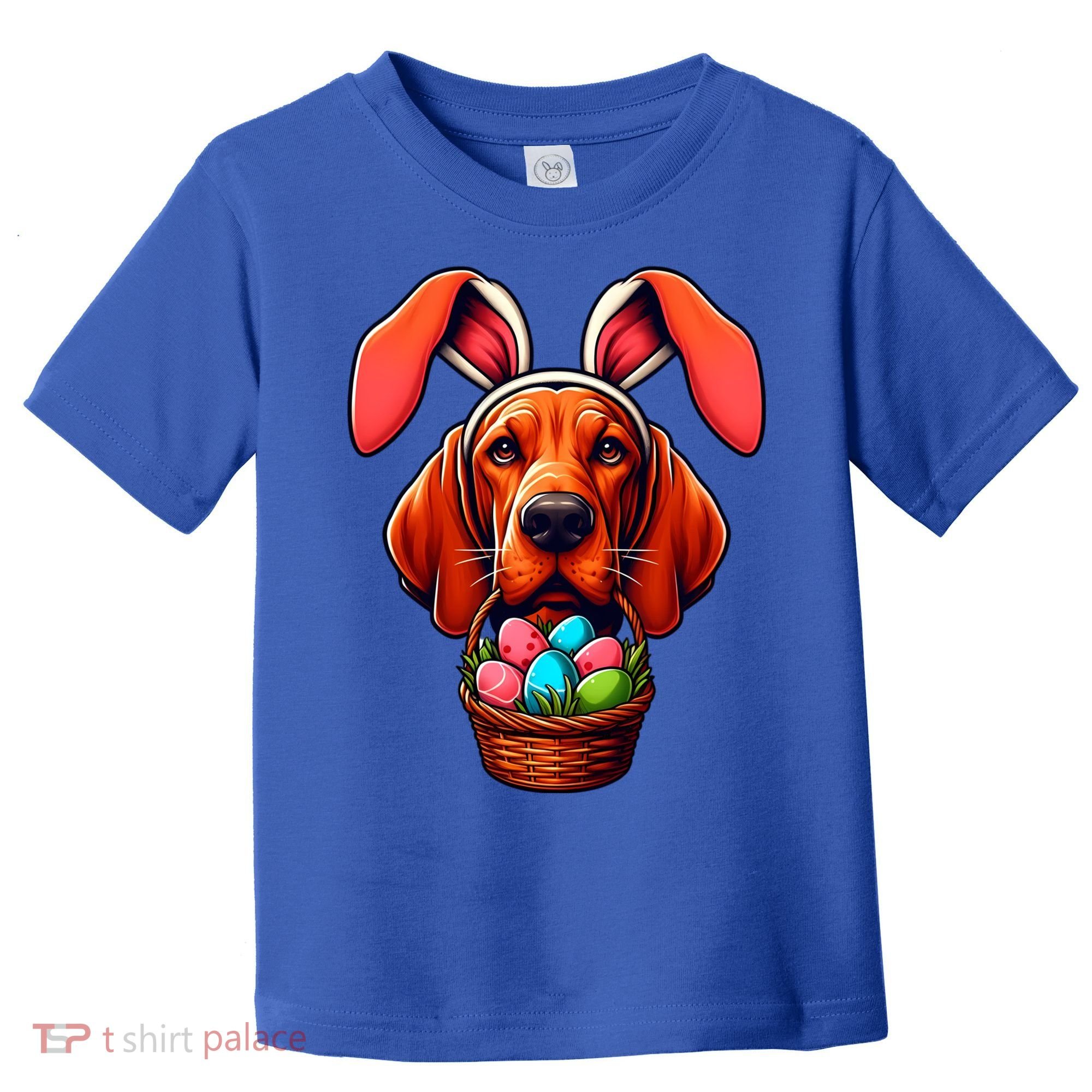 Cute Bunny Ears Redbone Coonhound Dog Easter Egg Hunt Mom Gift Toddler T-Shirt