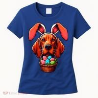 Cute Bunny Ears Redbone Coonhound Dog Easter Egg Hunt Mom Gift Women's T-Shirt thumb 0