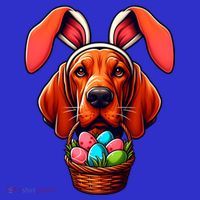 Cute Bunny Ears Redbone Coonhound Dog Easter Egg Hunt Mom Gift Kids Sweatshirt thumb 2