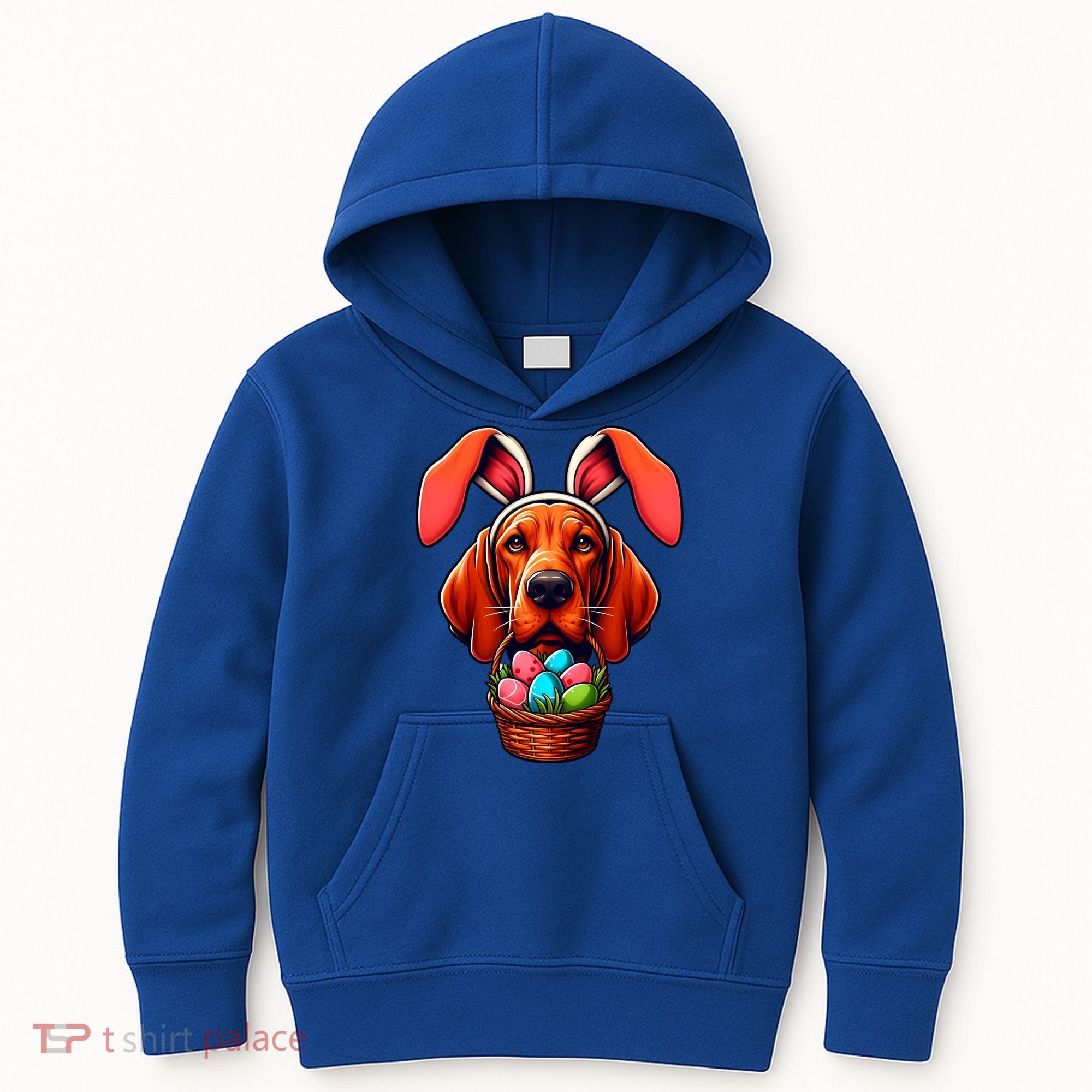 Cute Bunny Ears Redbone Coonhound Dog Easter Egg Hunt Mom Gift Kids Hoodie
