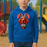 Cute Bunny Ears Redbone Coonhound Dog Easter Egg Hunt Mom Gift Kids Hoodie thumb 2