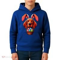 Cute Bunny Ears Redbone Coonhound Dog Easter Egg Hunt Mom Gift Kids Hoodie thumb 4