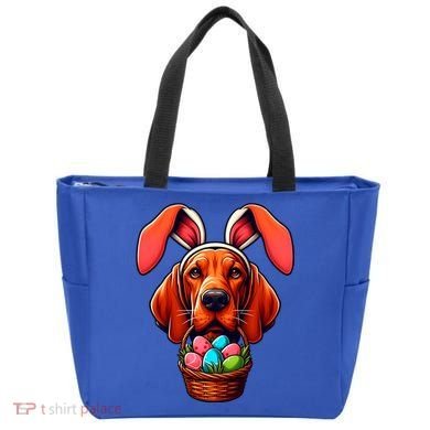 Cute Bunny Ears Redbone Coonhound Dog Easter Egg Hunt Mom Gift Tote Bag