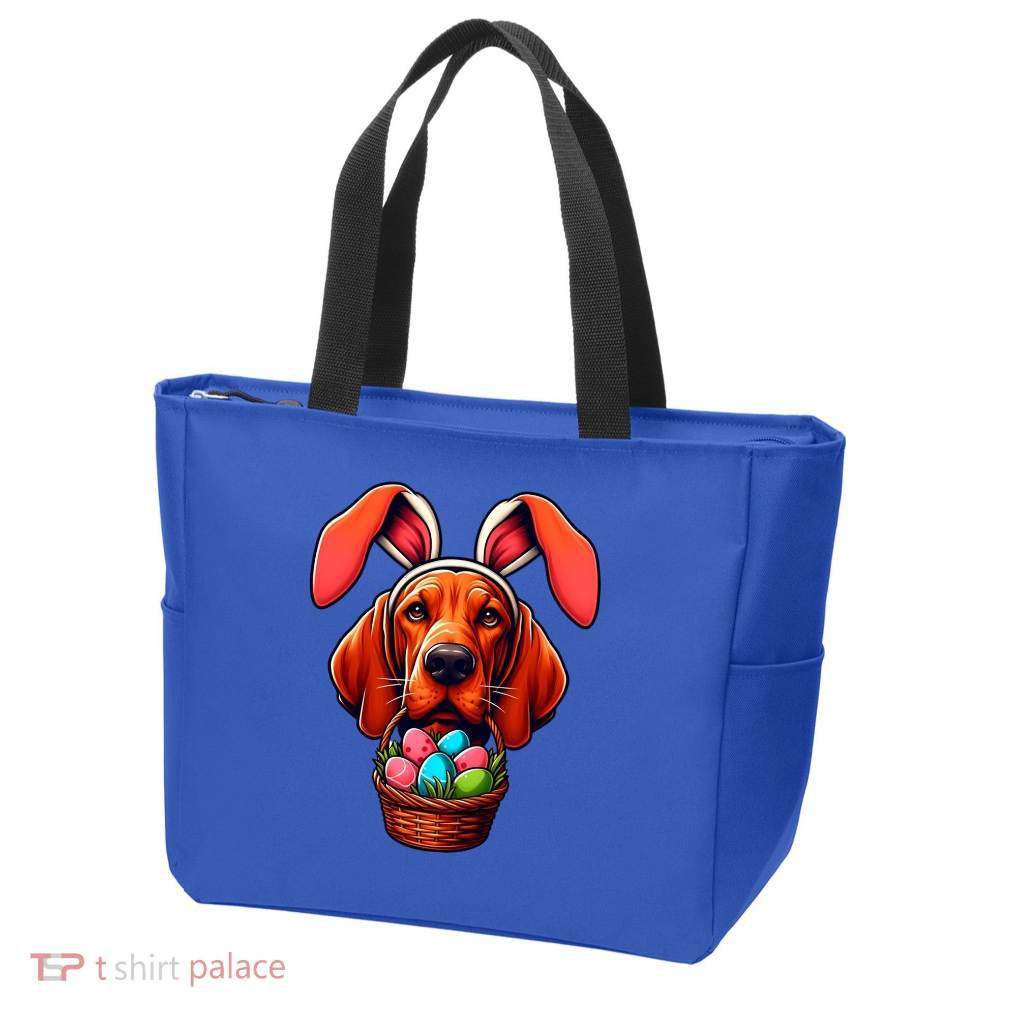 Cute Bunny Ears Redbone Coonhound Dog Easter Egg Hunt Mom Gift Tote Bag