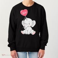 Cute Baby Elephant With Balloon Women's Sweatshirt thumb 0