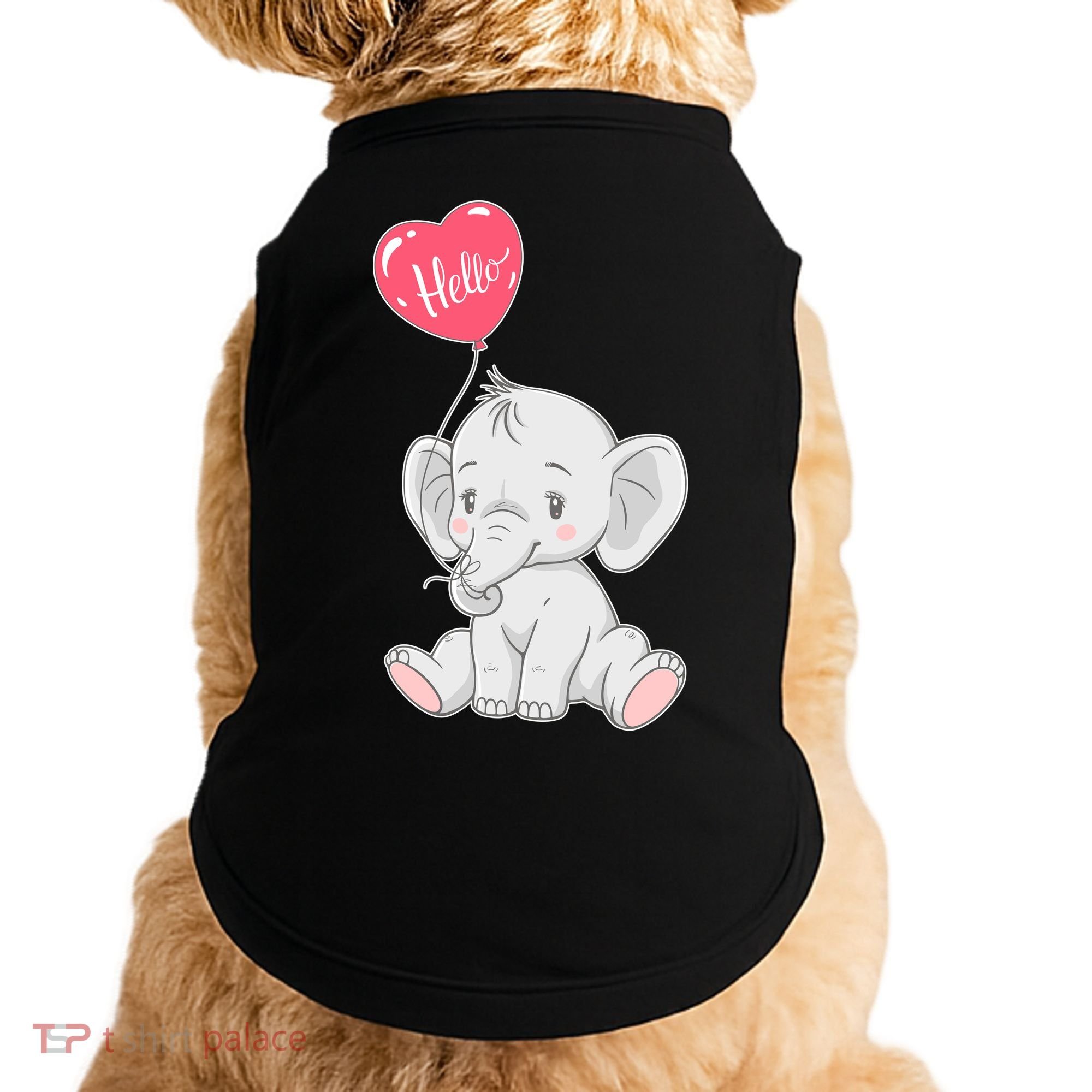 Cute Baby Elephant With Balloon Doggie Tank