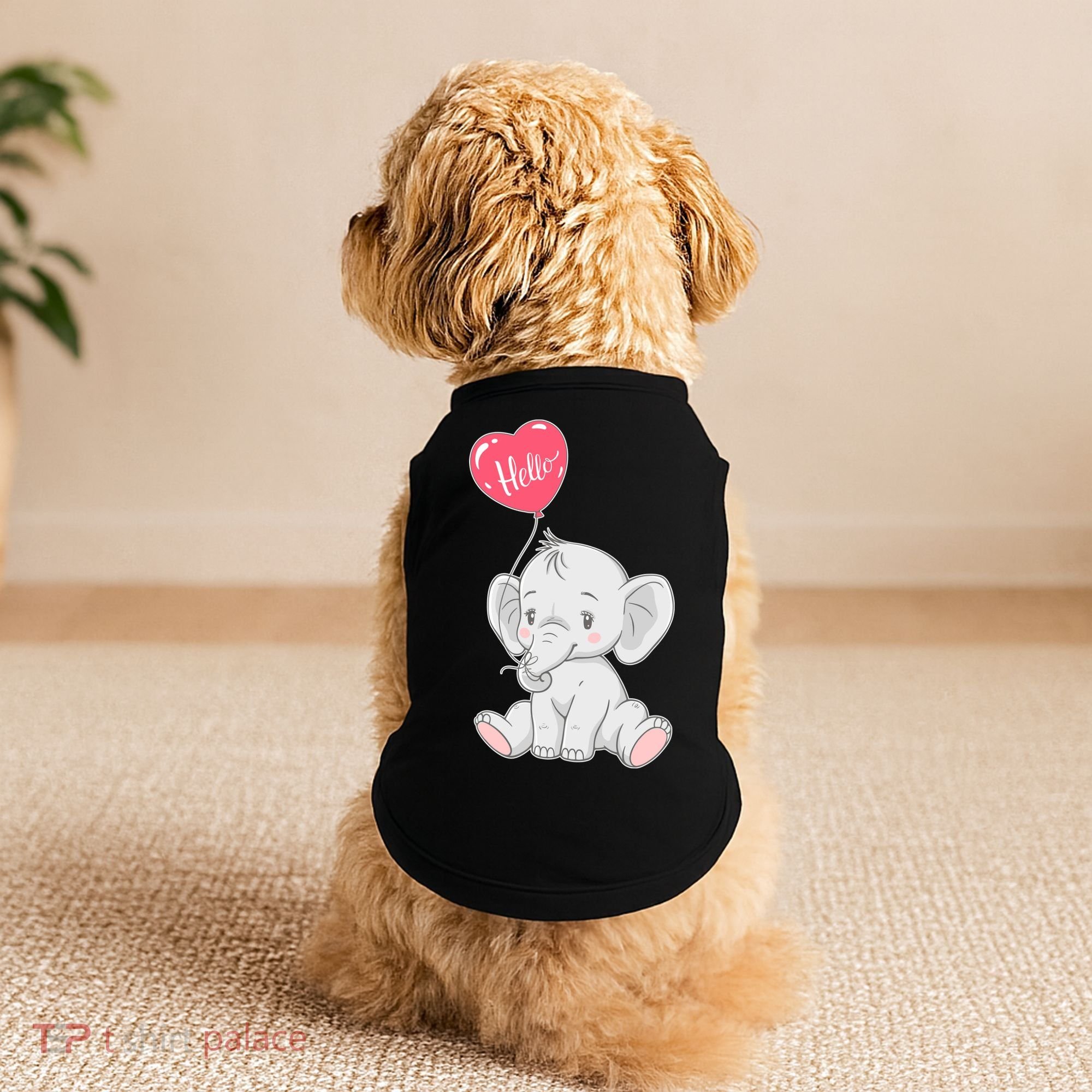 Cute Baby Elephant With Balloon Doggie Tank