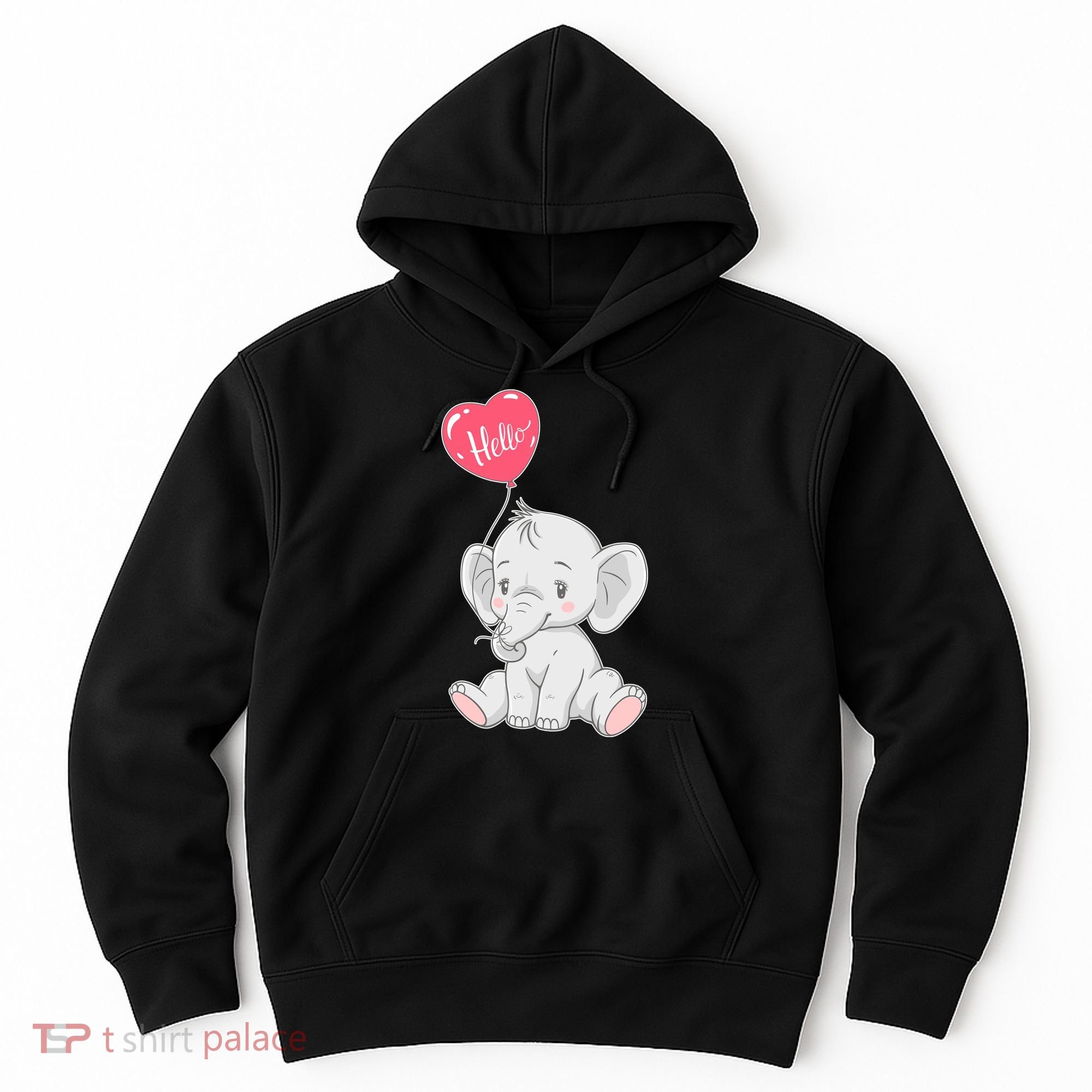 Cute Baby Elephant With Balloon Hoodie