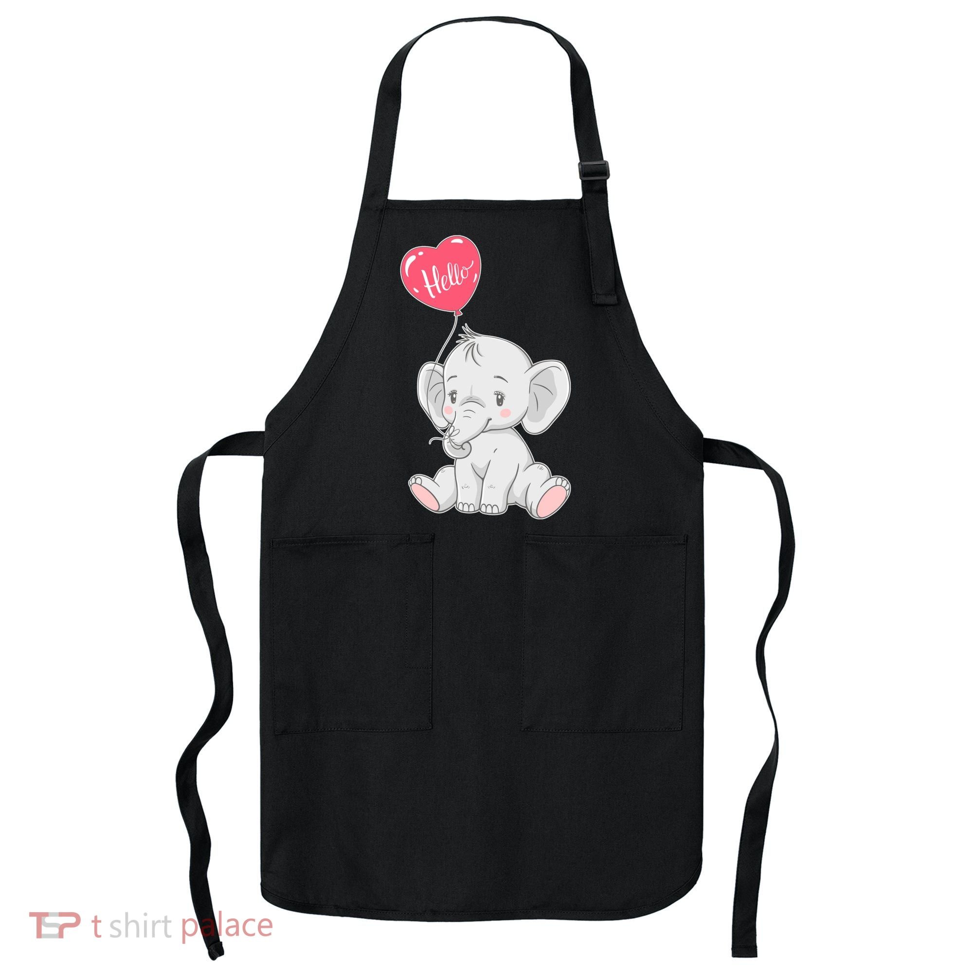 Cute Baby Elephant With Balloon Apron