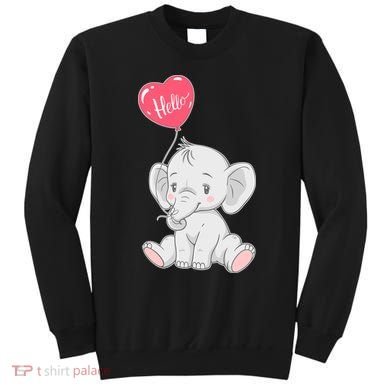 Cute Baby Elephant With Balloon Sweatshirt