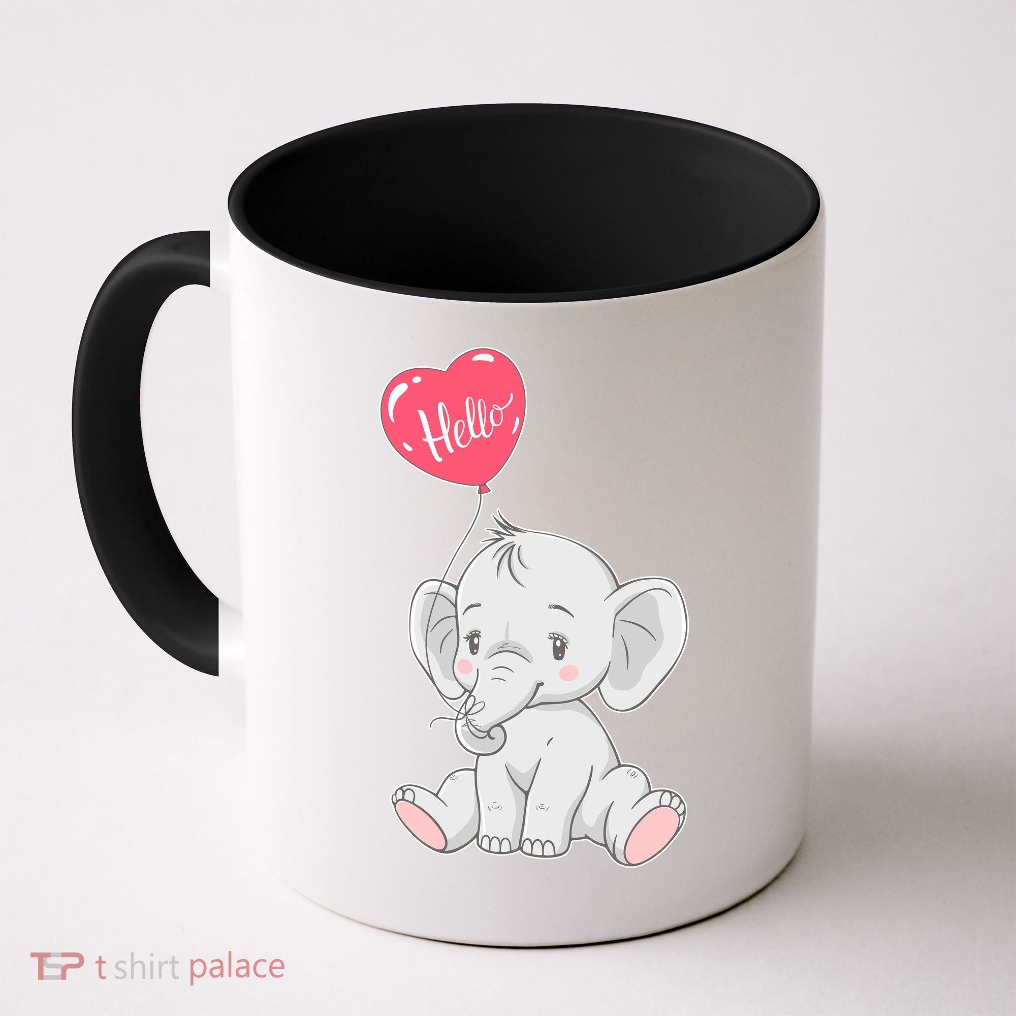 Cute Baby Elephant With Balloon Coffee Mug