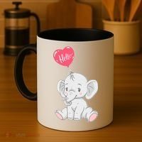 Cute Baby Elephant With Balloon Coffee Mug thumb 4