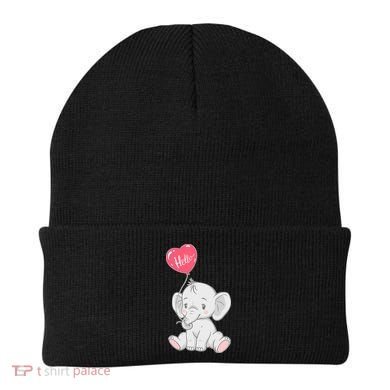 Cute Baby Elephant With Balloon Beanie