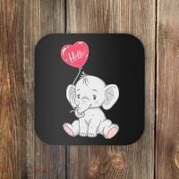 Cute Baby Elephant With Balloon Coaster thumb 0
