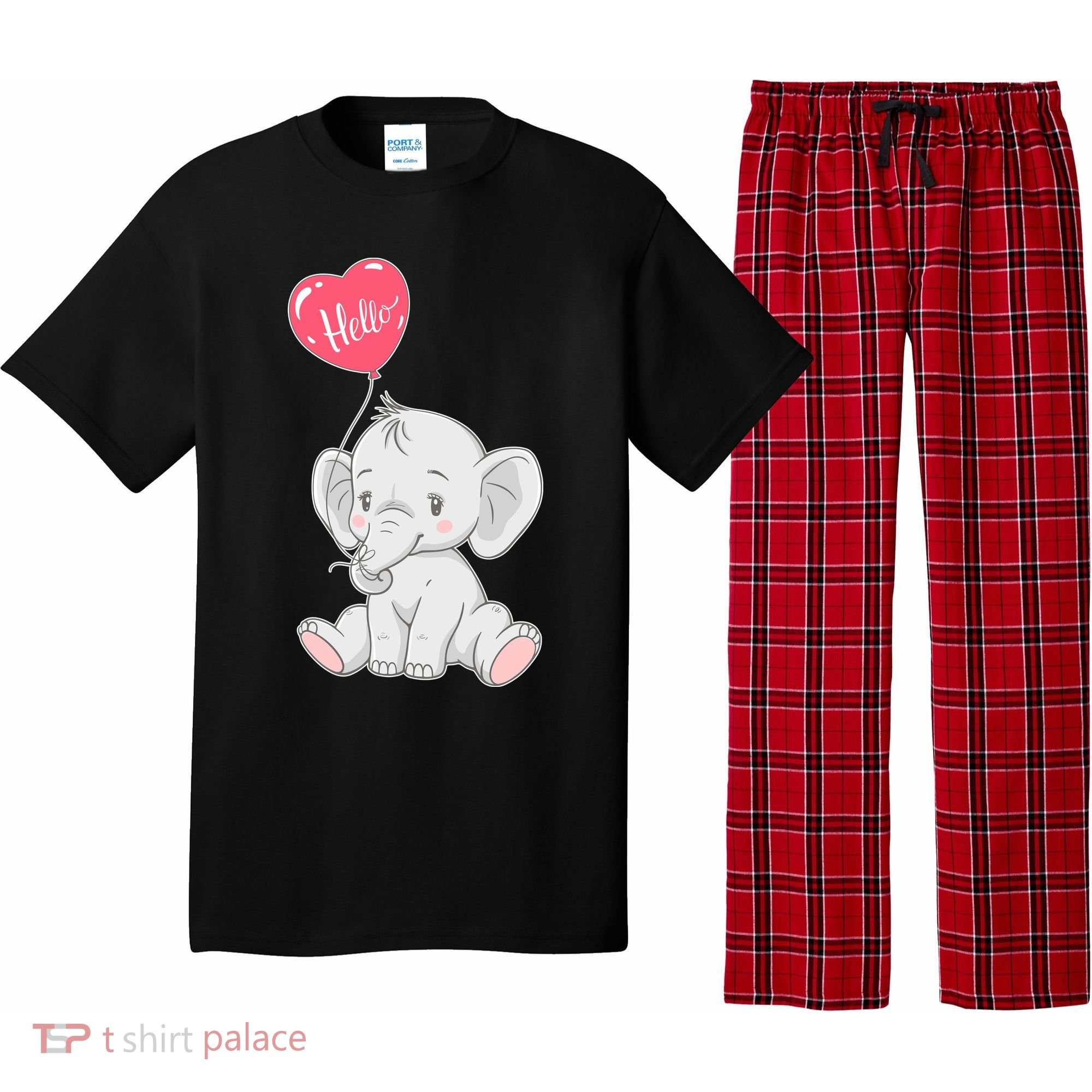 Cute Baby Elephant With Balloon Pajama Set