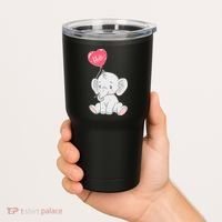 Cute Baby Elephant With Balloon Tumbler thumb 2
