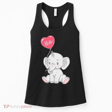 Cute Baby Elephant With Balloon Women's Tank Top