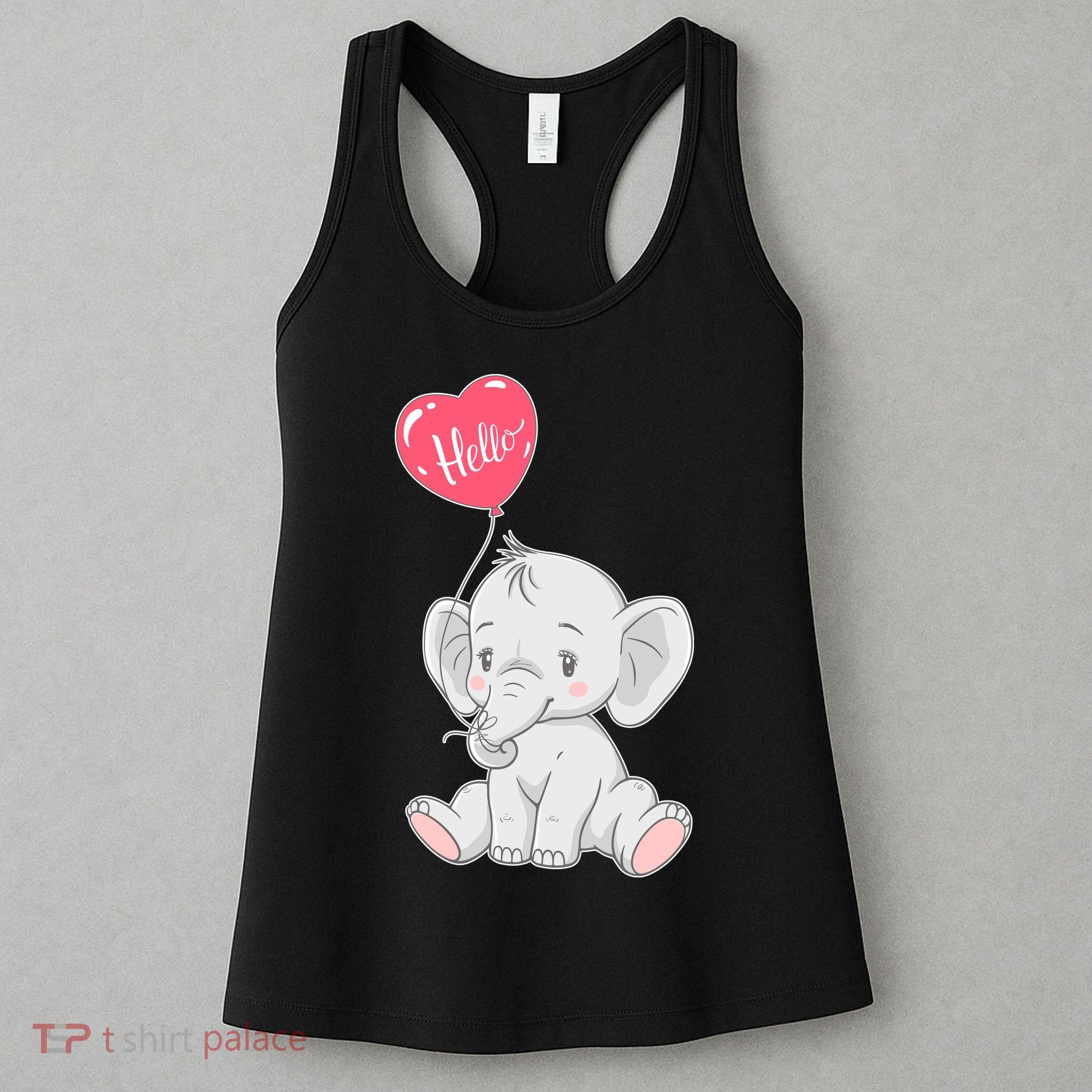 Cute Baby Elephant With Balloon Women's Tank Top