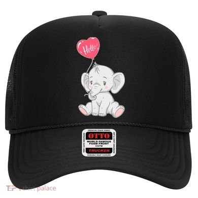 Cute Baby Elephant With Balloon Hat