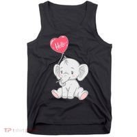 Cute Baby Elephant With Balloon Tank Top thumb 0