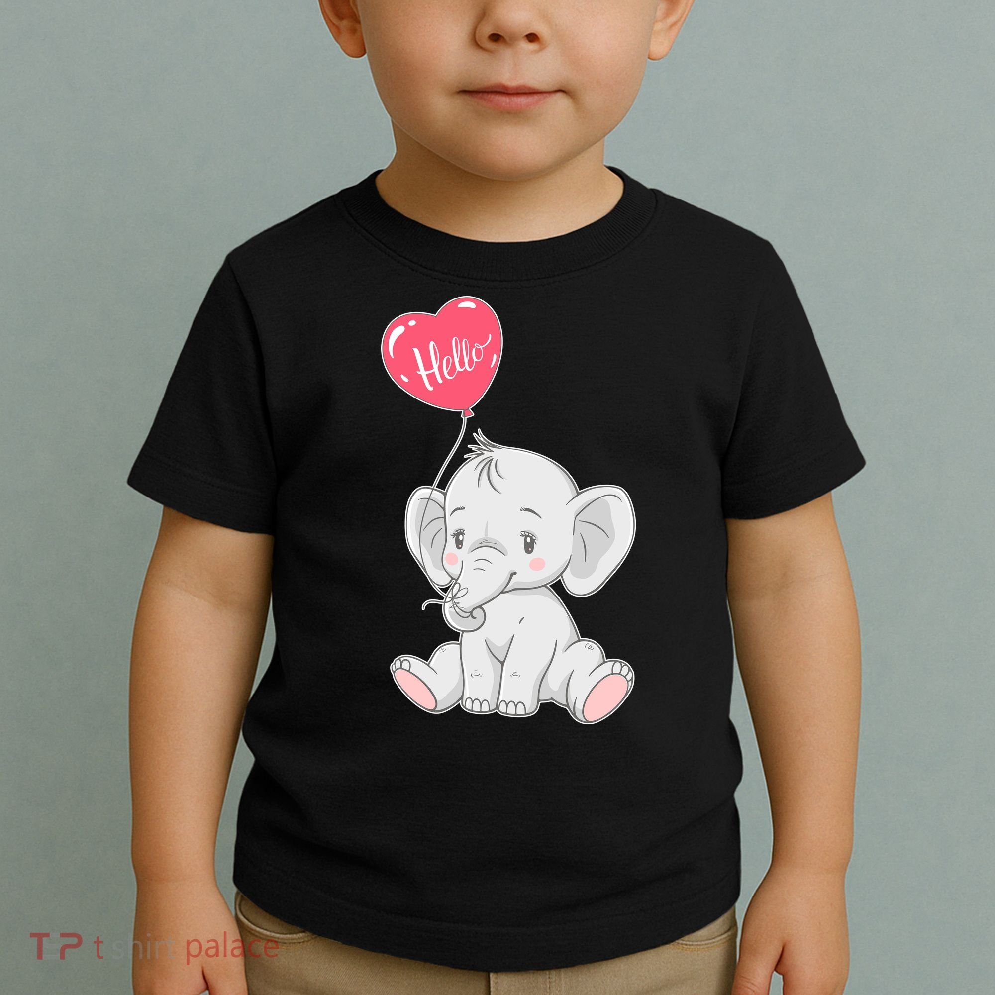 Cute Baby Elephant With Balloon Toddler T-Shirt
