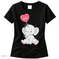 Cute Baby Elephant With Balloon Women's T-Shirt thumb 0