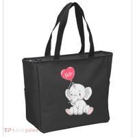 Cute Baby Elephant With Balloon Tote Bag thumb 2