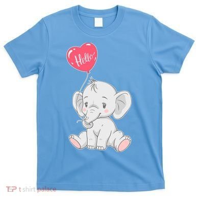Cute Baby Elephant With Balloon T-Shirt