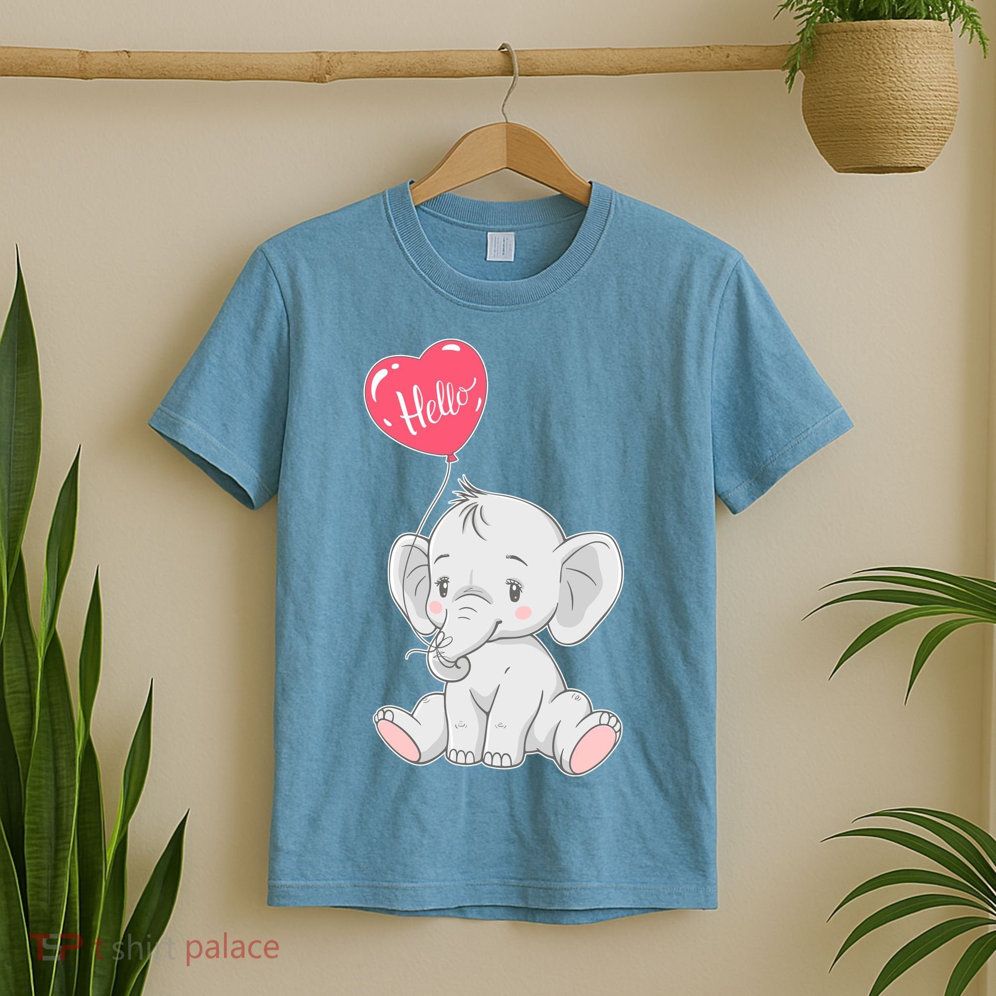 Cute Baby Elephant With Balloon T-Shirt