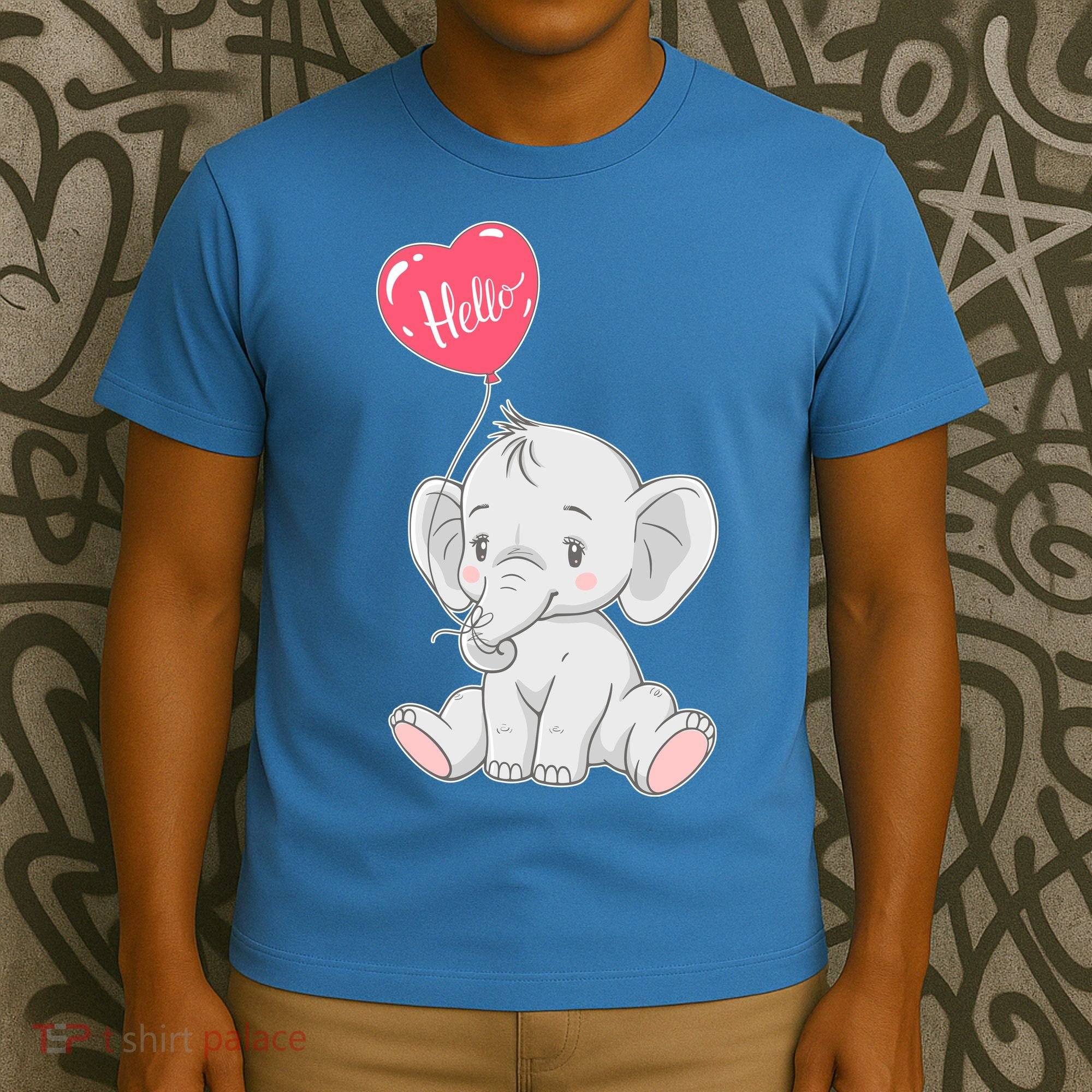 Cute Baby Elephant With Balloon T-Shirt