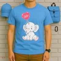 Cute Baby Elephant With Balloon T-Shirt thumb 5