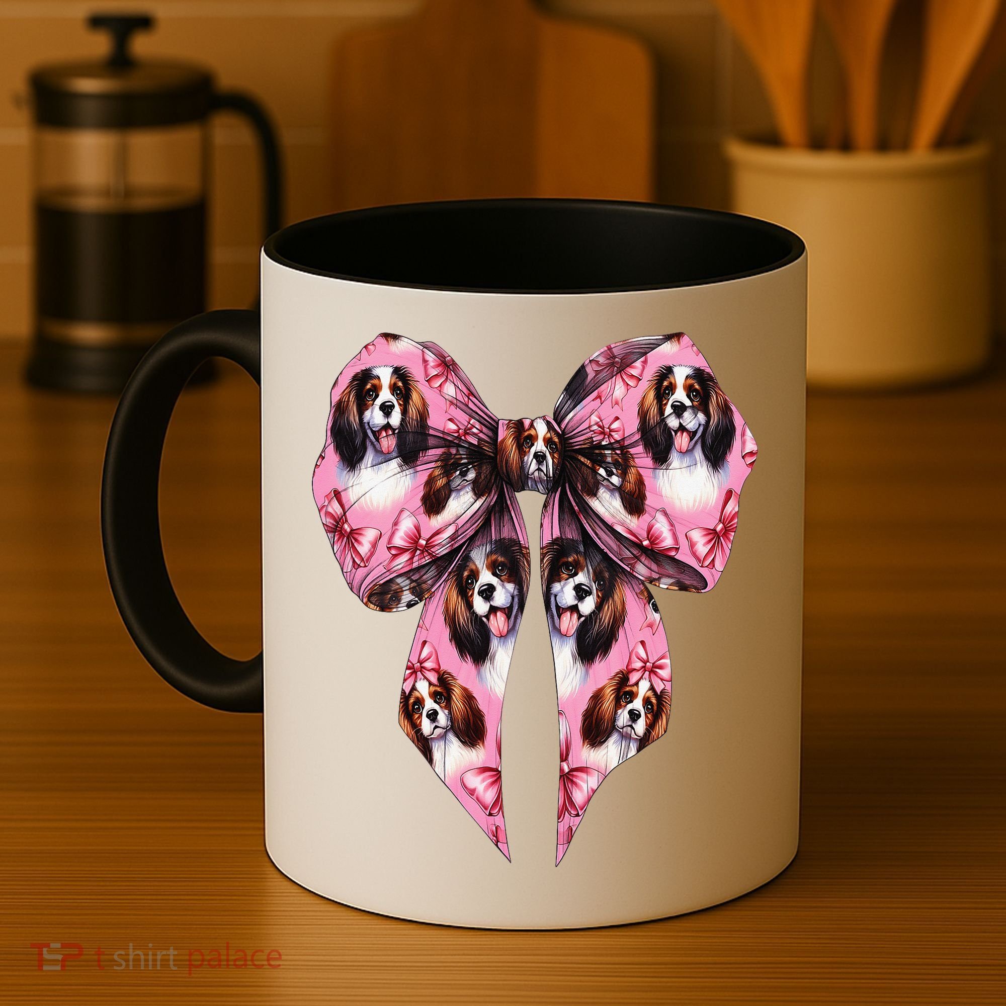 Coquette Bow English Springer Spaniel Dog Mom Girl Coffee Mug