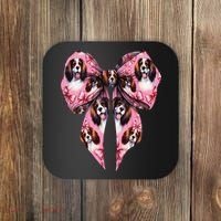 Coquette Bow English Springer Spaniel Dog Mom Girl Coaster thumb 0