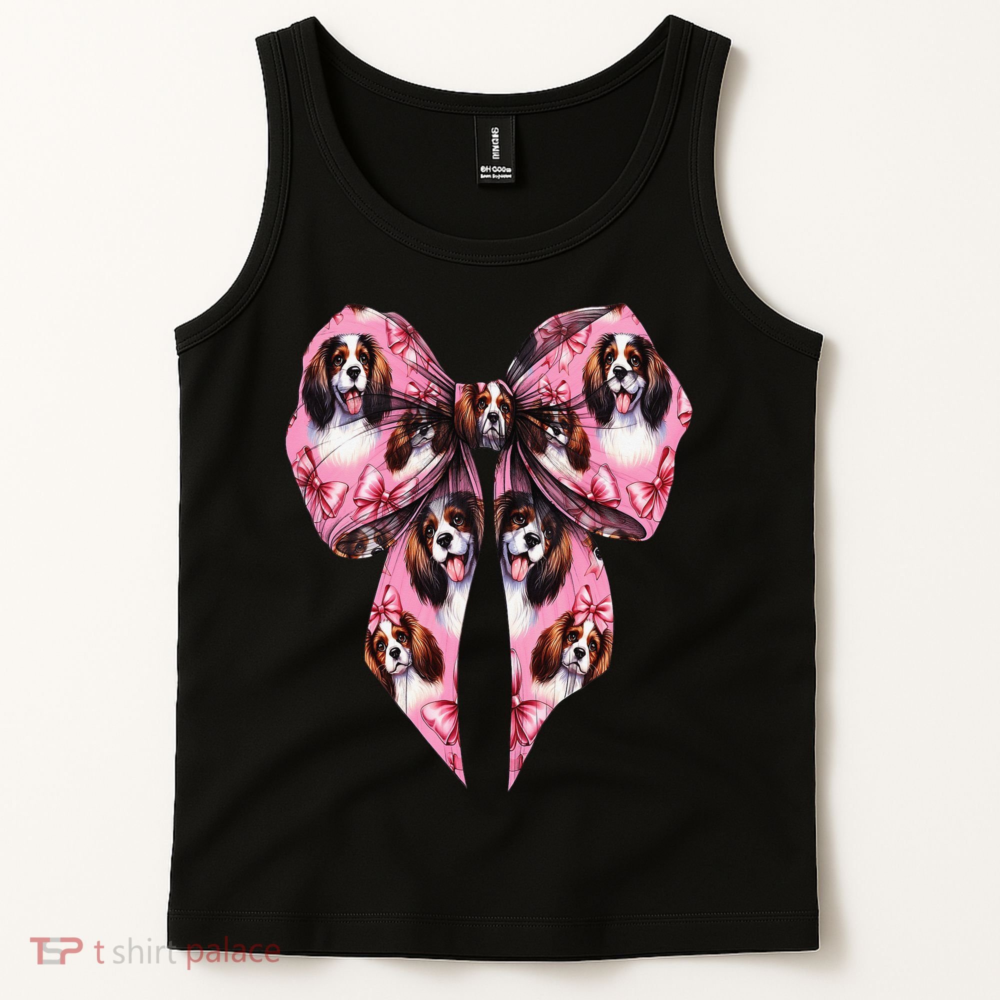 Coquette Bow English Springer Spaniel Dog Mom Girl Tank Top
