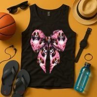 Coquette Bow English Springer Spaniel Dog Mom Girl Tank Top thumb 4