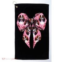 Coquette Bow English Springer Spaniel Dog Mom Girl Golf Towel thumb 0