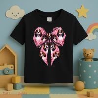 Coquette Bow English Springer Spaniel Dog Mom Girl Toddler T-Shirt thumb 3