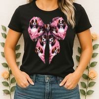 Coquette Bow English Springer Spaniel Dog Mom Girl Women's T-Shirt thumb 2